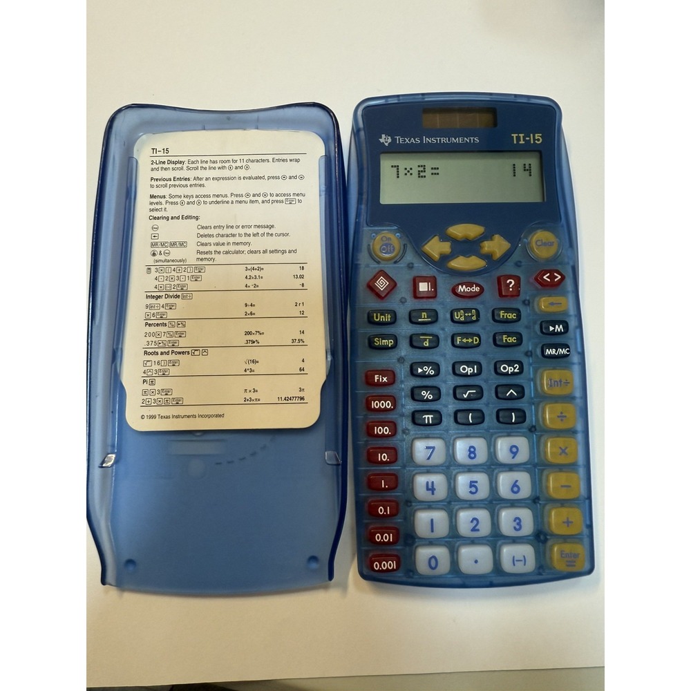 * 8 * Texas Instruments TI-15‎ Student Explorer Scientific School Calculator